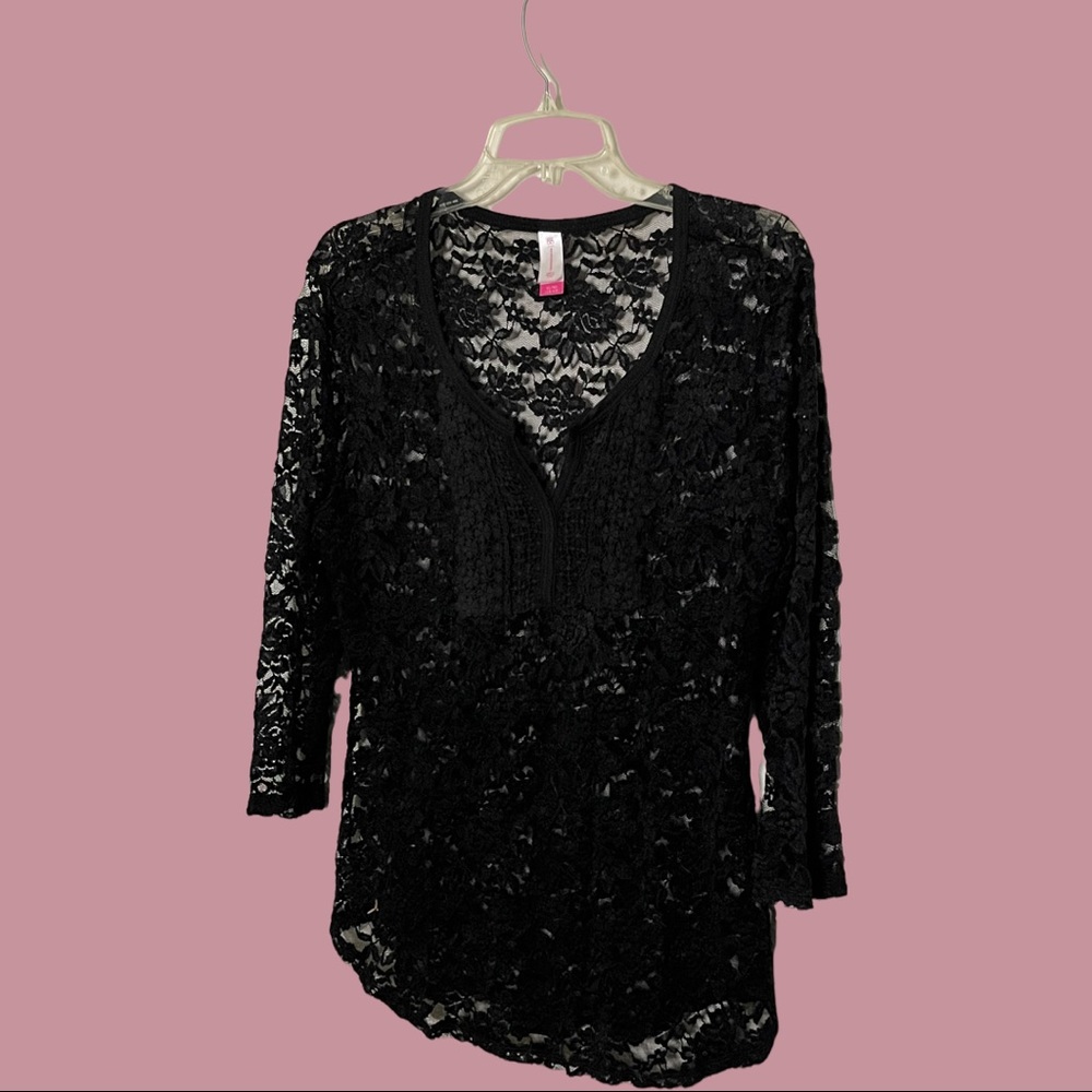 Black lace top